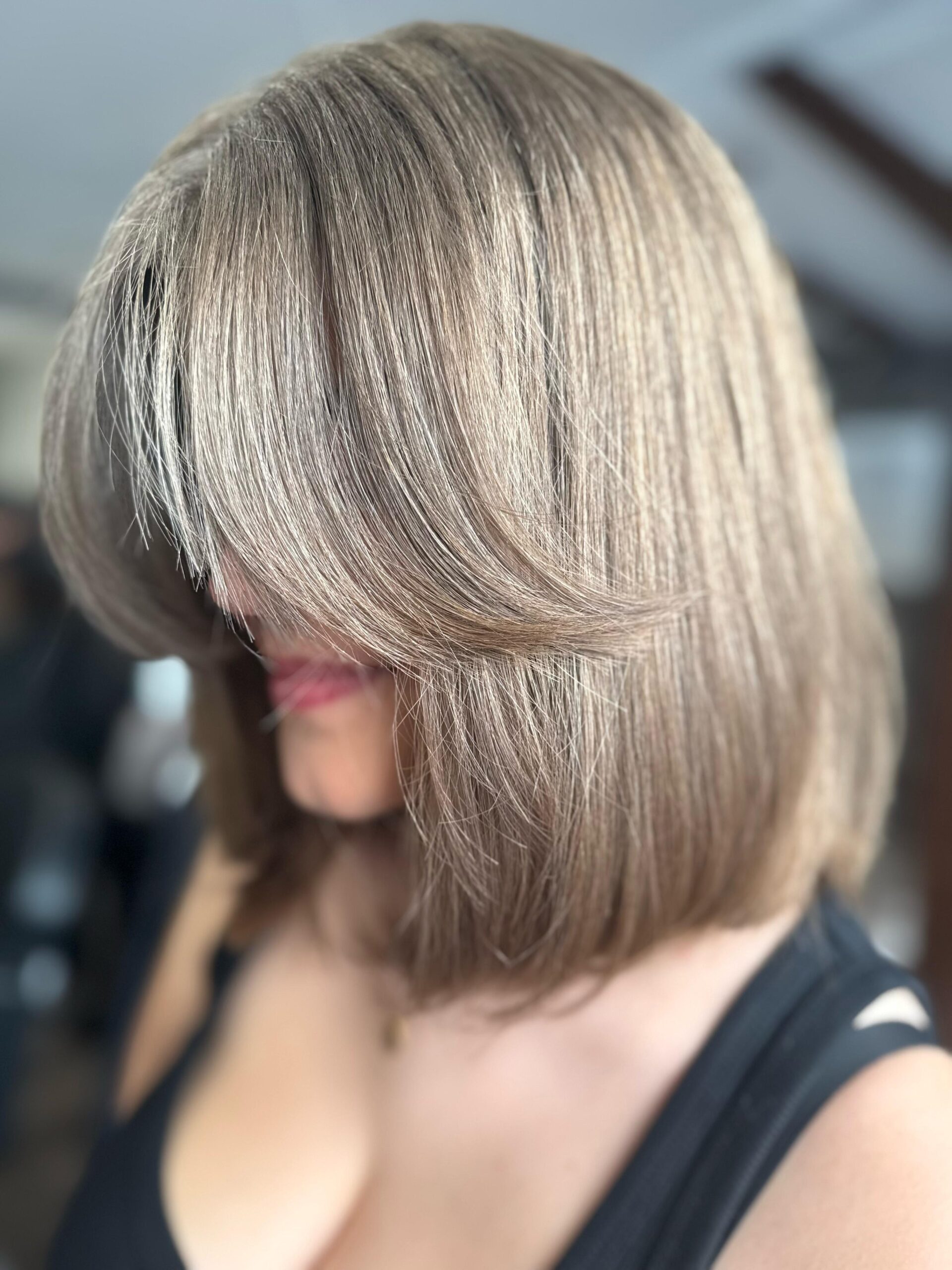 Bob Frisur fuer frauen Blunt Bob mit beach waves